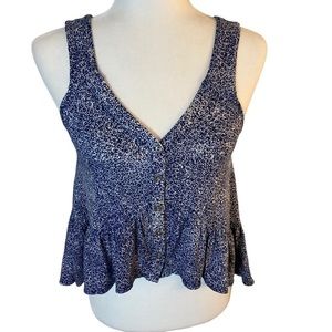 Free People peplum boho tank top